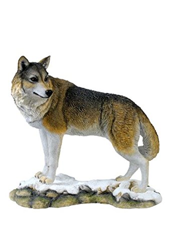Unicorn Studio 9.75 Inch Animal Figure Wolf Standing Looking Back Collectible Display