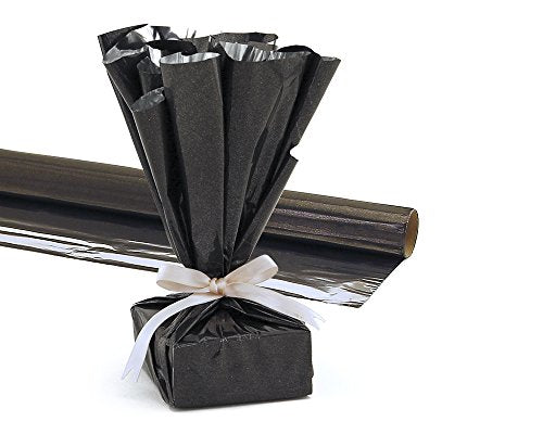 Hygloss Products Mylar Gift Wrap Roll - Great for Gift Bags, Baskets ‚Äì 24 Inch x 8.3 Feet, Black