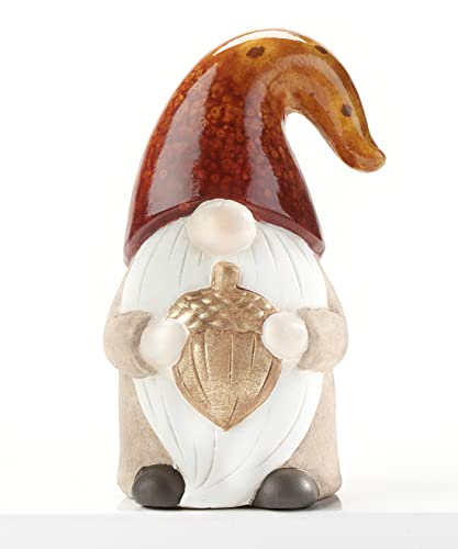 Giftcraft 582391 Autumn Gnome Figurine, 5.51-inch Height, Ceramic