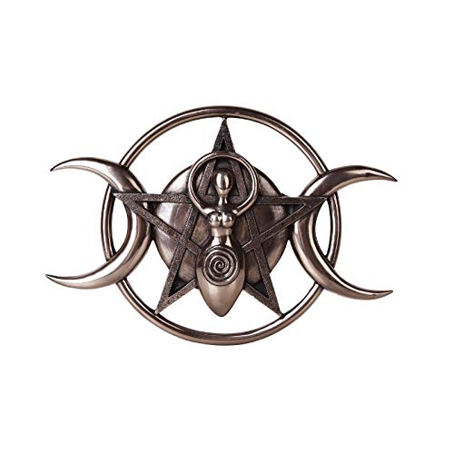 Pacific Trading Giftware The Spiral Goddess Feminine Power Spiritual Triple Goddess Wall Decorative Plaque 12 inch Bronze Finish
