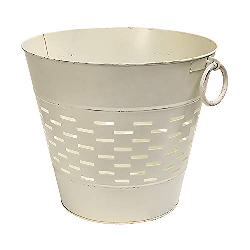 Hearthside Collection, The Farmhouse White Olive Bucket 12 inch