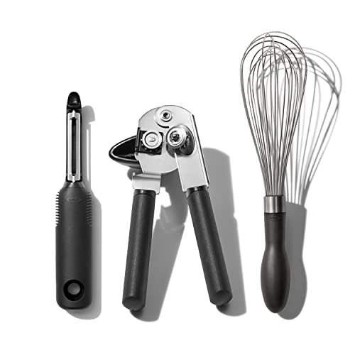 OXO Essential Tool 3-Piece Kitchen Gadget Set, 3 PC, Stainless Steel