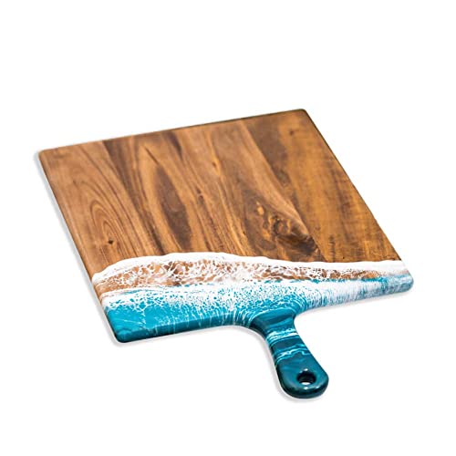 Lynn & Liana Designs Ocean Vibes Acacia Cheese Boards, 24-inch Length, Extra Large