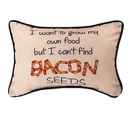 Manual SWIWTG I Want to Grow My Own Food Word Pillow, 12.5 Inches x 8.5 Inches
