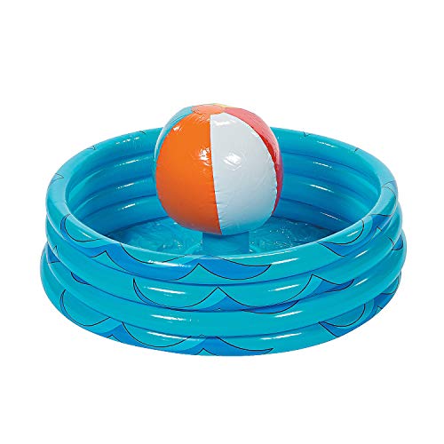 Fun Express Inflatable Beach Ball in Pool Cooler. - Pool Party Supplies and Decor