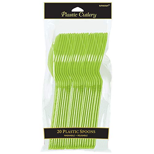 Amscan Plastic Spoons, 20 pieces, Kiwi