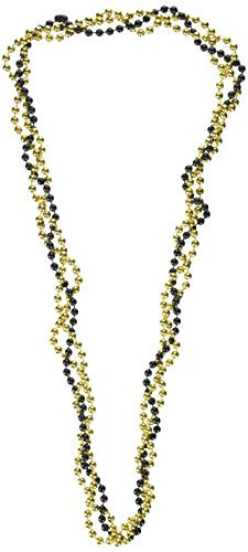 Beistle Braided Beads (black & gold) Party Accessory  (1 count) (1/Card)