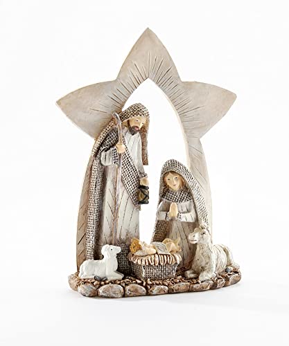 Giftcraft 683202 Christmas Holy Family Figurine, 9.1 inch, Polyresin