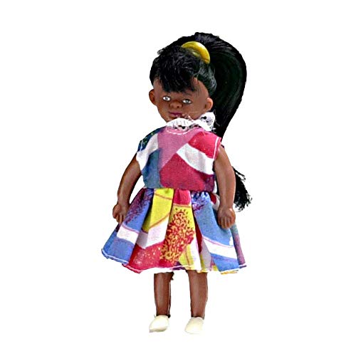 Aztec Imports Dollhouse Miniature 1:12 Scale People Black Little Sister Girl