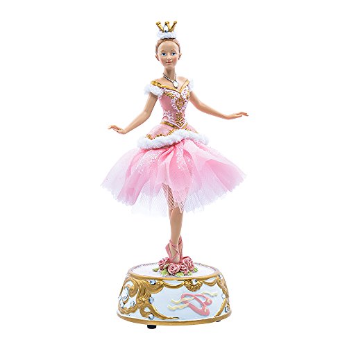 Kurt Adler 10-Inch Pink Musical Base Ballerina Figure