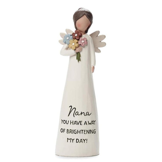 Blossom Bucket Nana Bright Blessings Angel Mother's Day Figurine, 5-inch Height, Resin