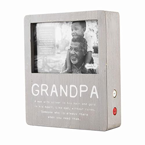 Mud Pie Voice Recorded Picture Frame - Grandpa, 8.5 x 7, Multicolor