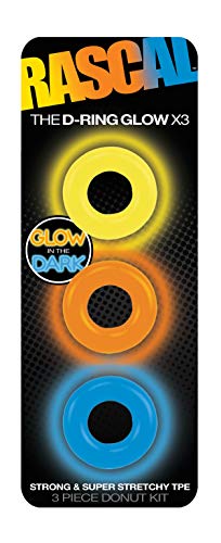 C1R Rascal Toys The D-Ring Cock Rings, Glow in The Dark