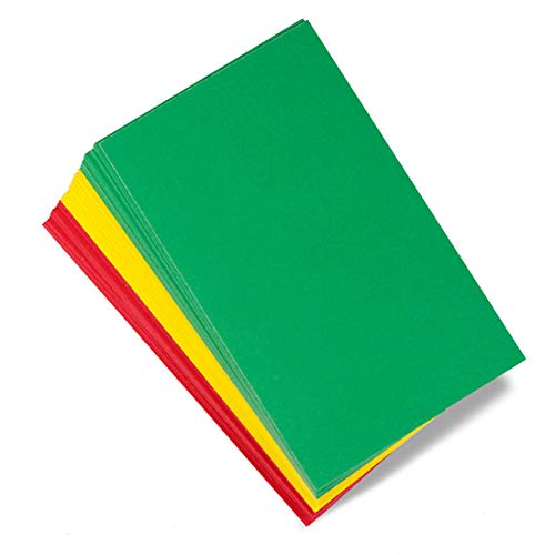 Hygloss Behavior Cards - Motivational for Students & Kids - Red, Yellow & Green Incentive Cards for Classroom - Early Childhood Education Material - Pocket Chart Cards - 2" x 3" - Pack of 100