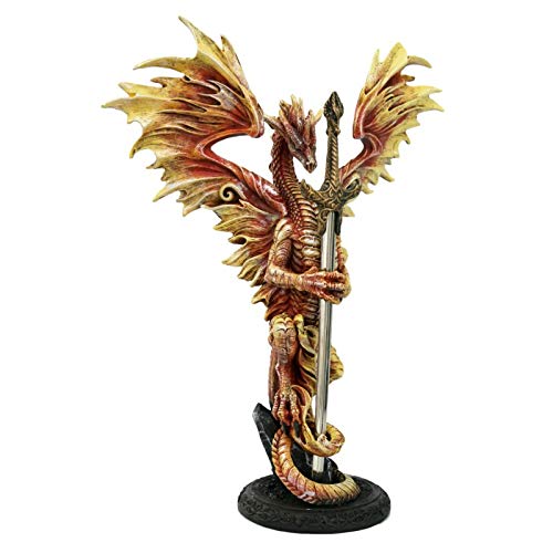 Pacific Trading Giftware Ruth Thompson Official Dragonblade Collectible Series Flame Blade Dragon Letter Opener 8 Inch Tall