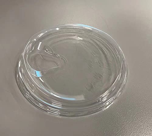 DHG Professional Strawless Plastic Lids, 98mm Diameter, Fits 12-24 Oz Cups, Crystal Clear PET Plastic Sip Lids, 1000/Carton