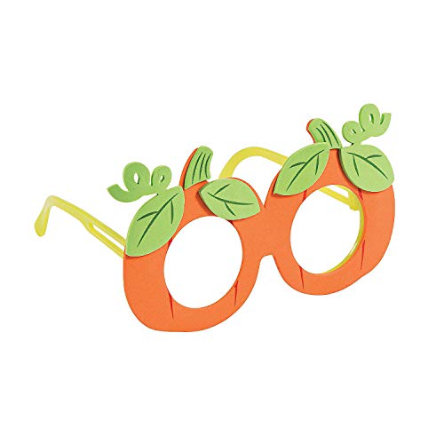 Fun Express Pumpkin Foam & Plastic Kids Glasses Craft Kit - Crafts for Kids and Fun Home Activities