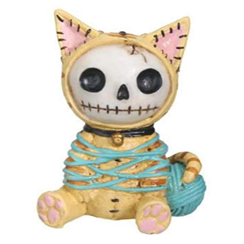 Pacific Trading SUMMIT COLLECTION Furrybones Calico Mao Mao Signature Skeleton in Kitty Cat Costume Wrapped in Yarn