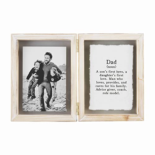 Mud Pie Hinged Parent Glass Frame, 4 x 6, Dad