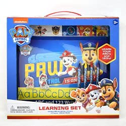 UPD Innovative Designs Paw Patrol Learning Set - Fun ABC Tracing Sheets for Kindergarten and Preschool, Practice Writing Numbers Workbook and Alphabet Tracing Book with Crayons, Erasers and Stickers