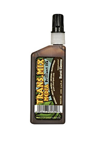 Chartpak Koh-I-Noor Translucent Mix Media Pigment-Based Drawing Ink, 0.75 Oz. Bottle, Burnt Sienna (9065F.BSI)
