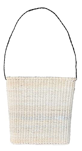 Great Finds BA005 Door Basket with Wire Handle, White, Large