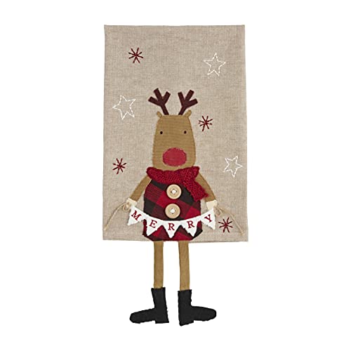 Mud Pie Reindeer Dangle Leg Towel, 21-inch