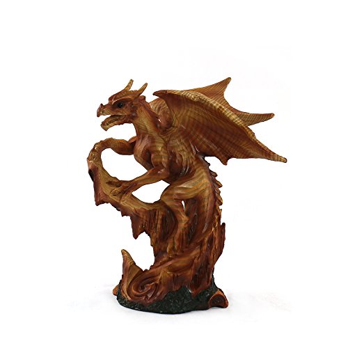 unison gifts MMF-304 9.5 INCH WOODLIKE Dragon, Multicolor