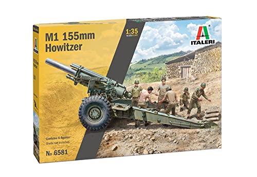 MRC Italeri 6581 M1 155 mm Howitzer 1/35 Scale Plastic Model Kit with Six Figures