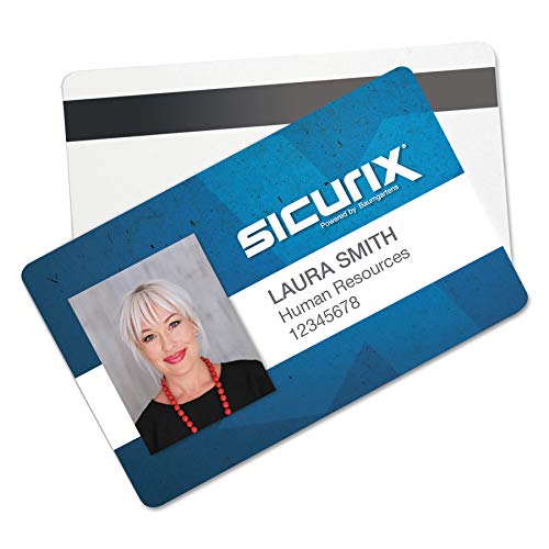 Baumgartens 80340 SICURIX Blank ID Card w/Magnetic Strip, 2-1/8 x 3-3/8, White, 100/Pack