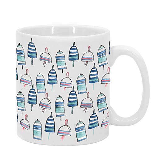 DEI 14848 Nautical Buoy Pattern Mug, 20 oz, Ceramic