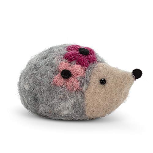 Abbott Collection  27-FOLLY-292 Sm Crouching Hedgehog-4" L, 4 inches L, Grey