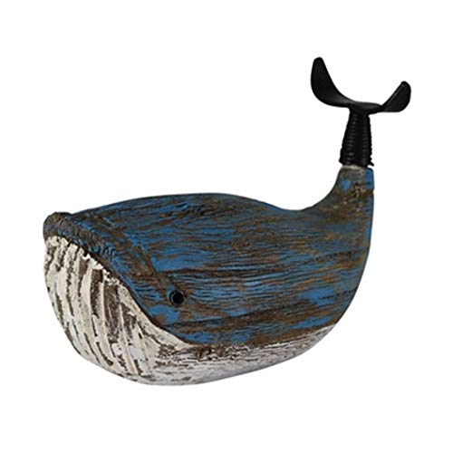 HomArt AREOhome 4721-10 Cabrillo Wood Whale, 5-Inch Length, Blue