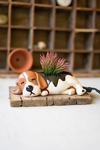 KALALOU CDV2140 Ceramic Beagle Planter