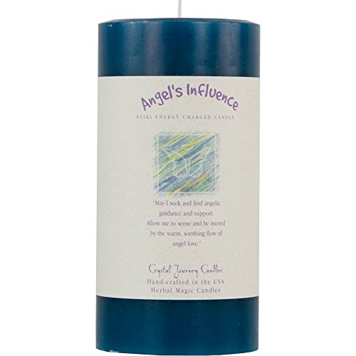 Kheops International 6" X 3" Crystal Journey Herbal Magic Reiki Charged Pillar Candle - Angels&