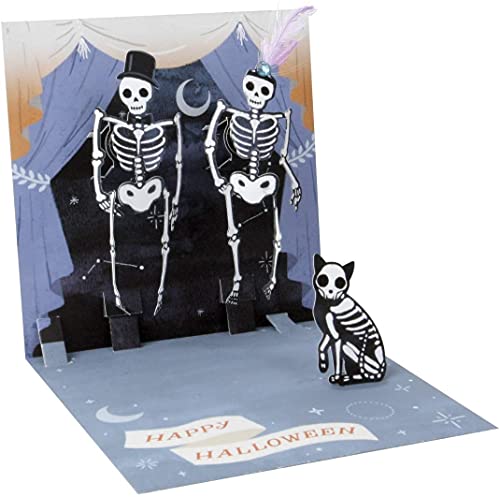 Up With Paper Pop-Up Treasures Greeting Card - Skeleton Skit