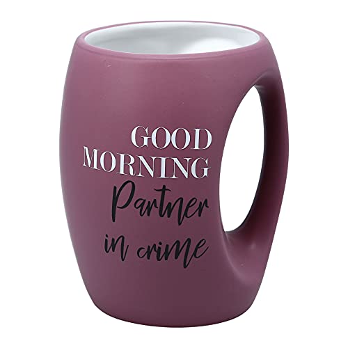 Pavilion - Good Morning Partner In Crime - 16 Oz Stoneware Huggable Coffee Cup Mug