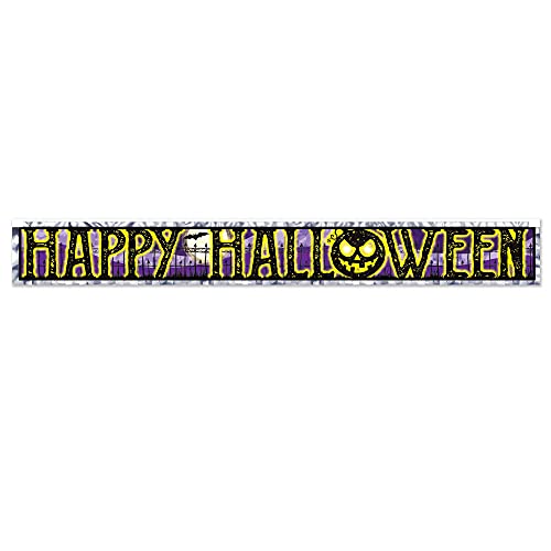 Beistle Happy Halloween Metallic Fringe Banner