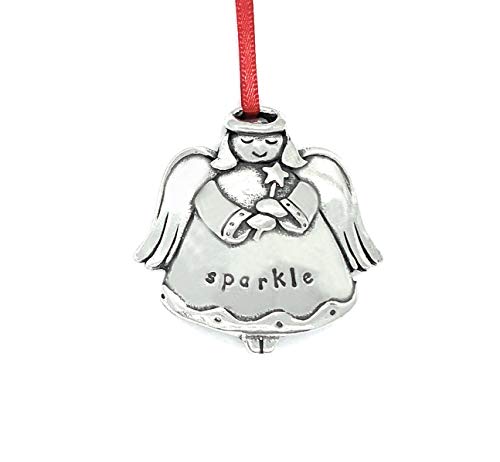 Basic Spirit Pewter Angel Miniature Ornament Sparkle Decoration Gift Box