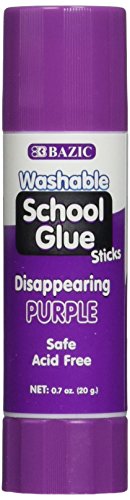 BAZIC 21g / 0.7 Oz. Large Washable Purple Glue Stick, Pack of 2 (2022)