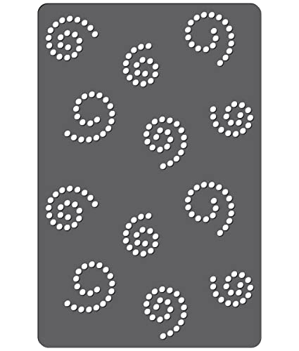 Rhinestone Genie Pattern-Swirls Magnetic Rhinestone Template, Black