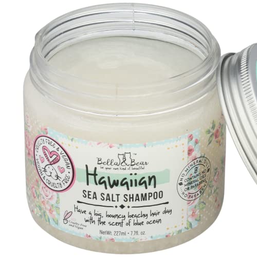Bella & Bear Hawaiian Sea Salt Volumizing Shampoo, Exfoliating, Cruelty Free, Ocean Scent, 7.7oz