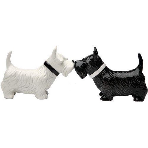 Pacific Trading Kissing Scottish Terrier Scottie Dogs Salt & Pepper Shaker Set