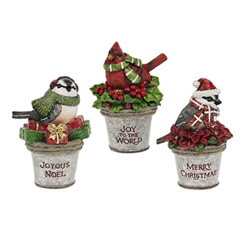 Ganz EX23291 Decorative Figurine, Set of 3 (Christmas Bird)