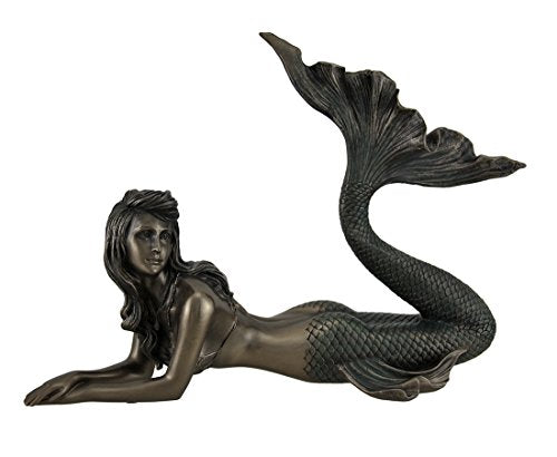 Unicorn Studio VERONESE Mermaid Lying Down Statue Sculpture Nautical Figurine