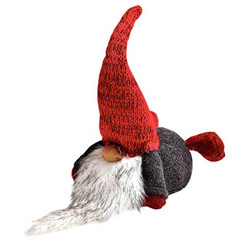 Giftcraft Lying Nordic Knit Gnome 7 x 15 Inch Polyester Plush Christmas Figurine