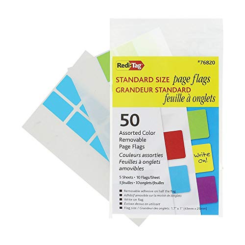 Redi-Tag(R) Standard Page Flags, Assorted Colors, Pack Of 50