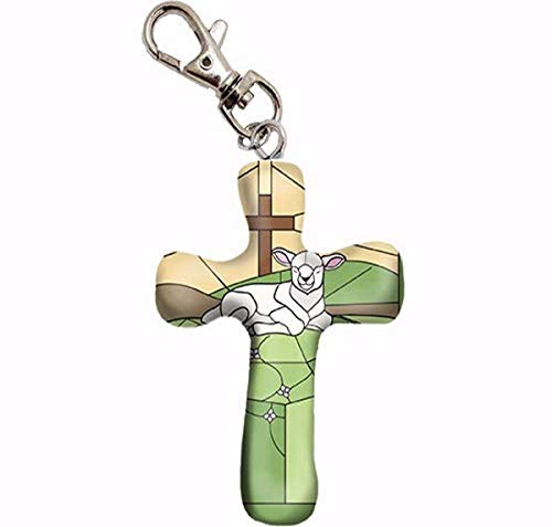 Calypso Studios by First & Main 3" Lamb of God Comforting Clay Cross Clip