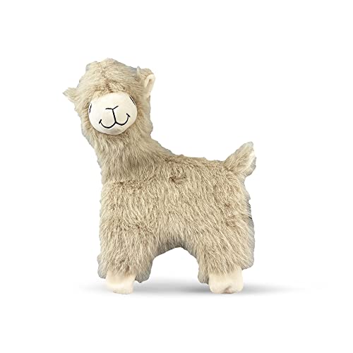 NANDOG Pet Gear My BFF Alpaca Crinkle Dog Toy  Plush Puppy Toy for Small and Medium Breed Non-Aggressive Chewers  Soft 15 Inch Dog Toy Provides Fun and Companionship (Mink Furry)