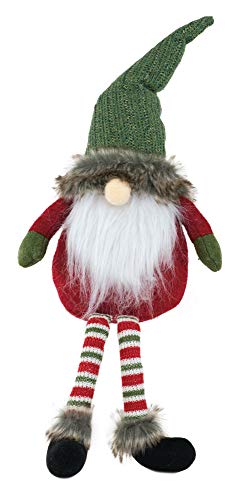 Boston International Christmas Tabletop Gnome Figurine, 9 x 15.5-Inches, Dangling Legs Clyde